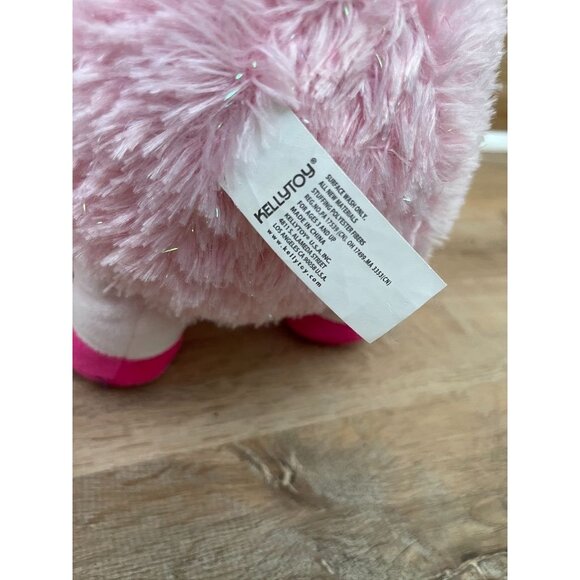 EUC Kellytoy Cuddly Pink Llama Plush Toy Holding Heart With XOXO Embroidery - Picture 5 of 8